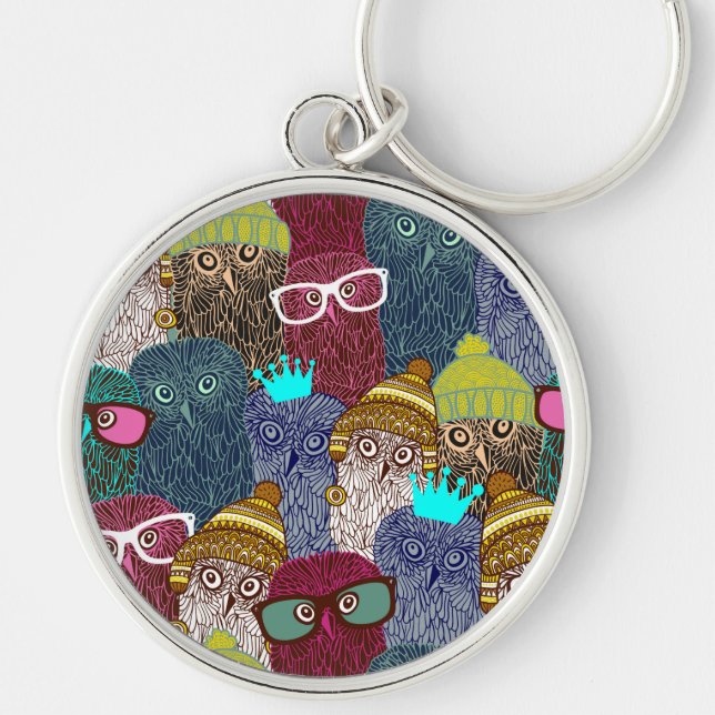 Owl in crown key ring (Front)