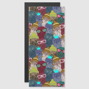 Owl in crown magnetic invitation