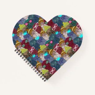 Owl in crown notebook