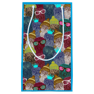 Owl in crown small gift bag
