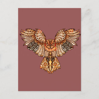 Owl in Flight 2 Postcard