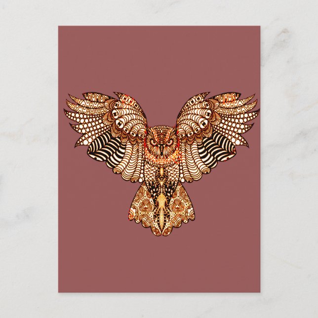 Owl in Flight 2 Postcard (Front)