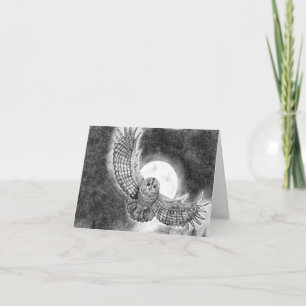 Owl in Flight Card