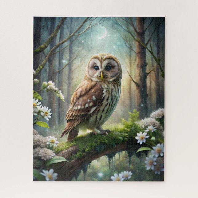 Owl in Forest Jigsaw Puzzle (Vertical)