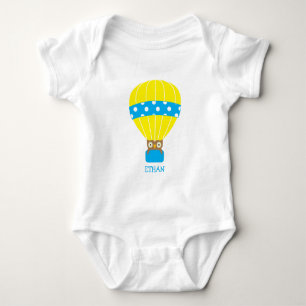 Owl in Hot Air Balloon Baby Bodysuit