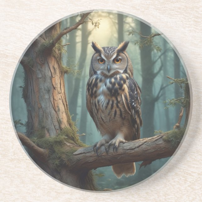Owl in Magical Forest Coaster (Front)