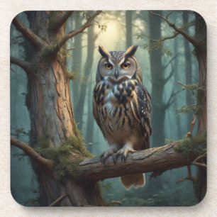 Owl in Magical Forest Coaster