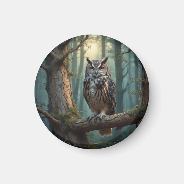Owl in Magical Forest Magnet (Front)