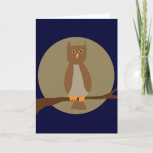 Owl in moon card