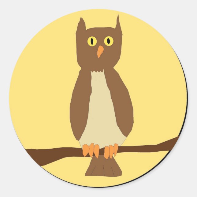 Owl in Moon stickers (Front)