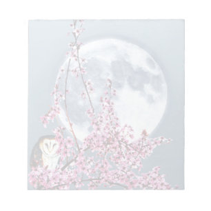 Owl in Plum Tree Notepad