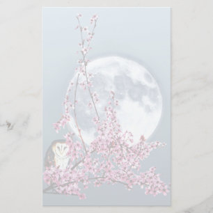 Owl in Plum Tree Stationery