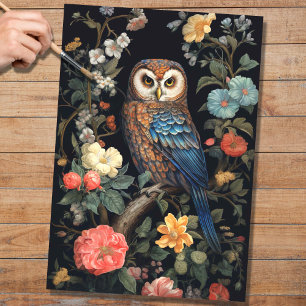 Owl in Tapestry 3 Decoupage Paper