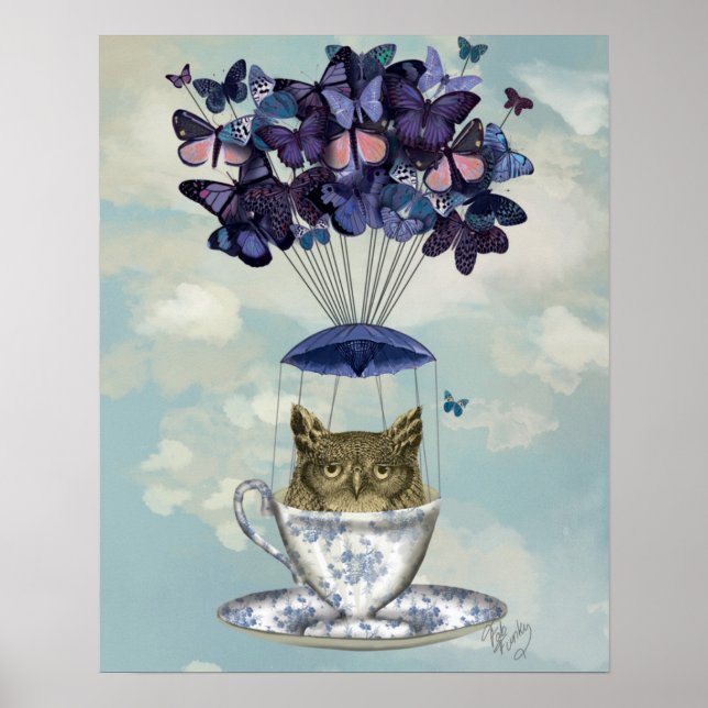 Owl In Teacup Poster (Front)