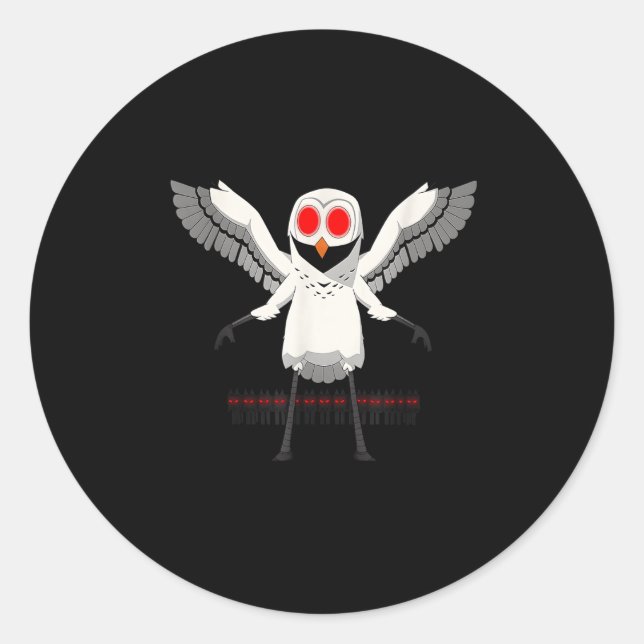 Owl In The Forest Kids 99 Nights Halloween Y Video Classic Round Sticker (Front)