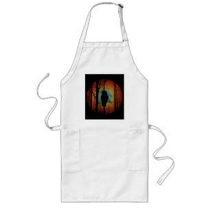 OWL IN THE WOODS FOREST LONG APRON