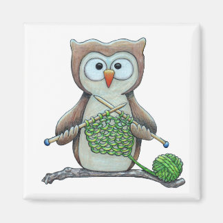 Owl Knitter Magnet
