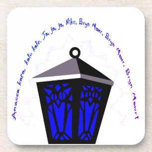 Owl Lantern Coaster - Dark Blue