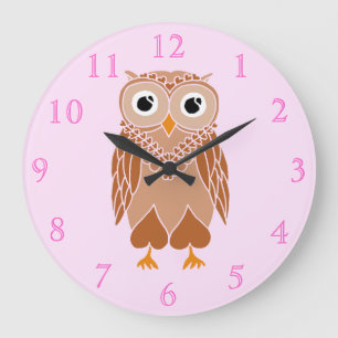 Owl Large Clock