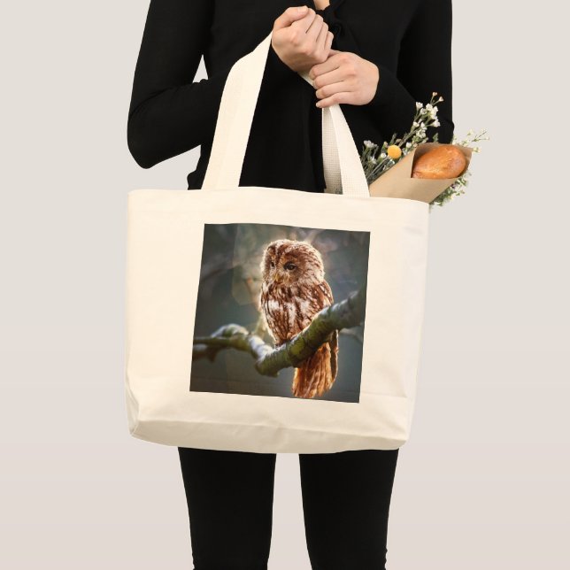 Owl Large Tote Bag (Front (Product))