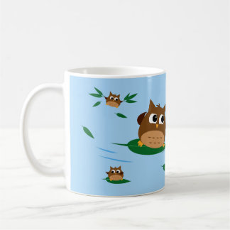 Owl Leaf Surf Design - Personalised Mug