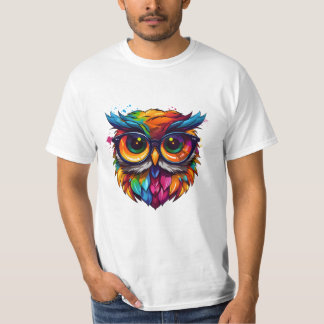 Owl Librarian: Graffiti Colorful T-shirt Art