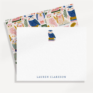 Owl Library Kids Note Card