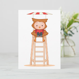 Owl Lifeguard Invitation