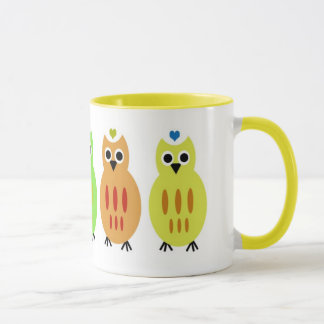 Owl Lined Up Mug