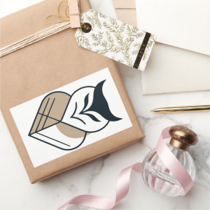 OWL logo geometric design Rectangular Sticker