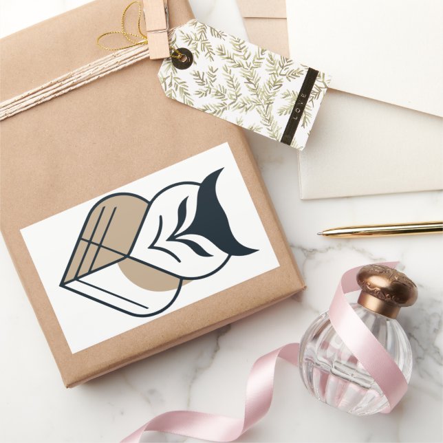 OWL logo geometric design  Rectangular Sticker (Gifting)