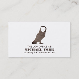Owl Logo, Legal Professional Business Card