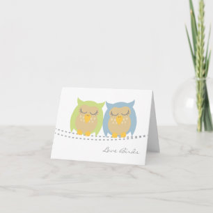 Owl Love Birds Note Cards