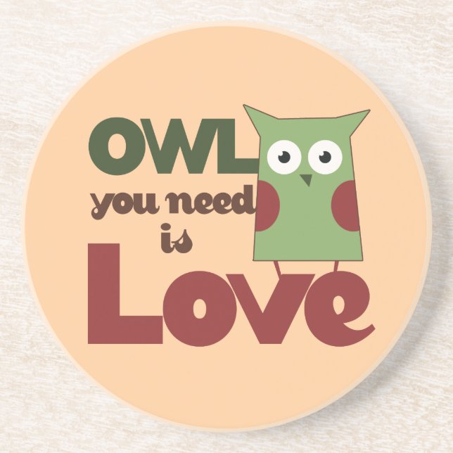 Owl Love Coaster (Front)