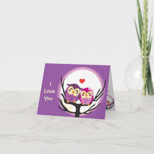 Owl Love Couple Holiday Card