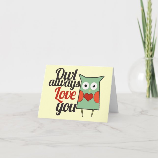 Owl Love Holiday Card (Front)
