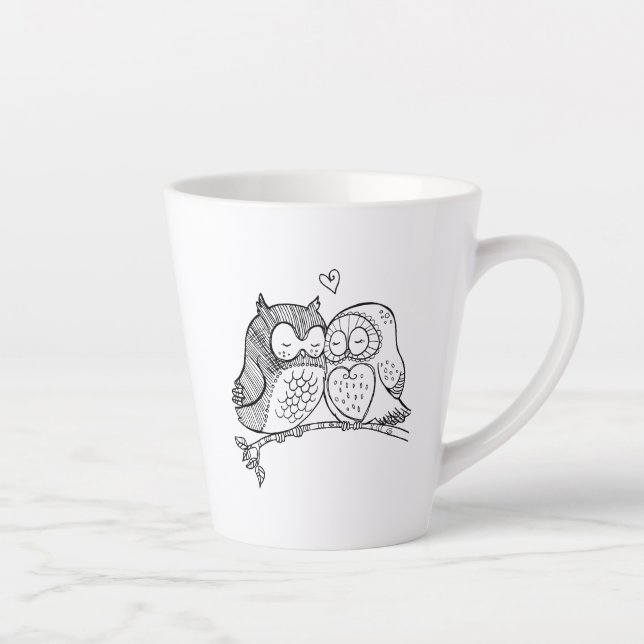 Owl Love Latte Mug (Right)
