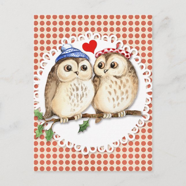 Owl Love Postcard (Front)