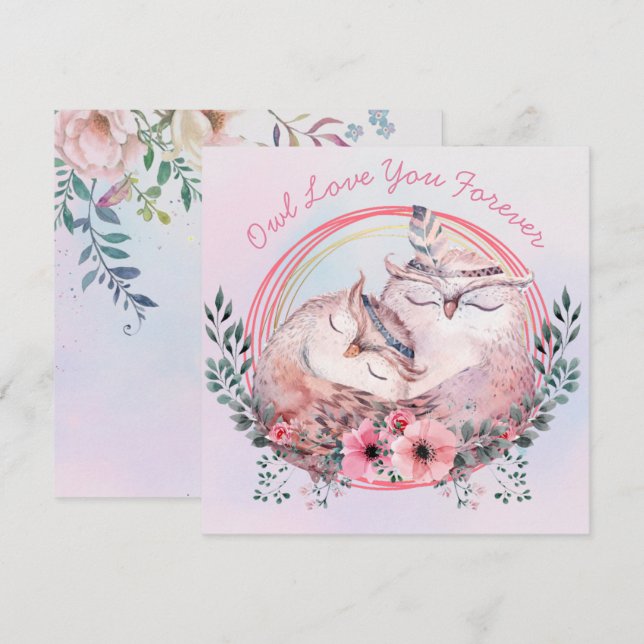 Owl Love You Forever Holiday Card (Front/Back)