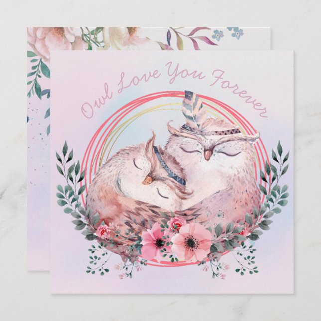 Owl Love You Forever Invitation (Front/Back)