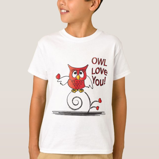 Owl Love You Valentine T-Shirt (Front)