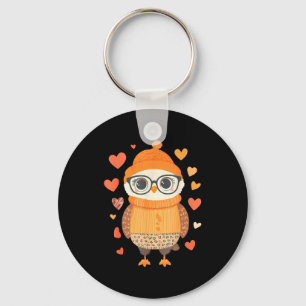Owl Lover Heart Girls Valentine’s Day Women Owl Key Ring