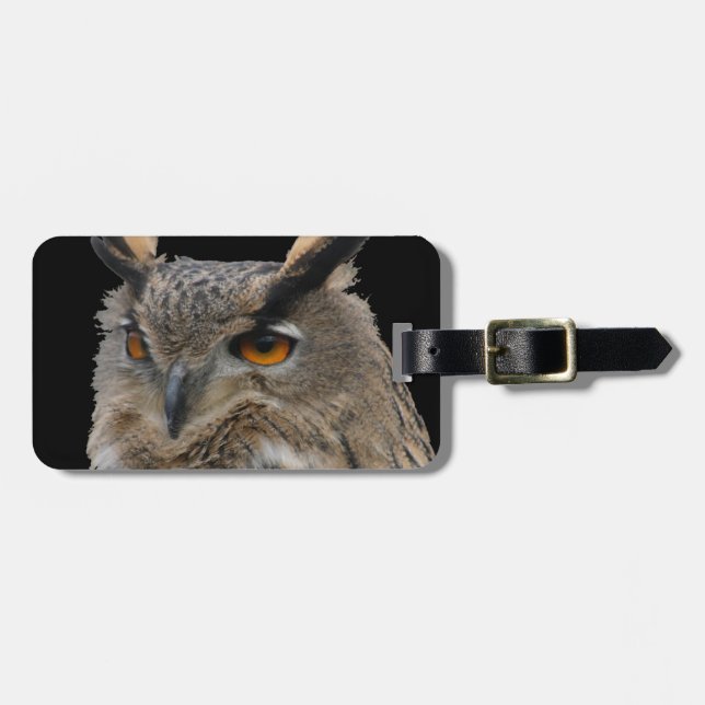 Owl Luggage Tag (Front Horizontal)