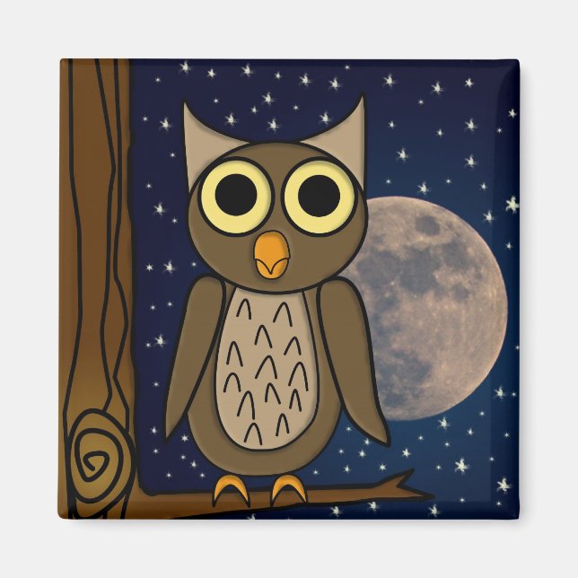 owl   magnet (Front)
