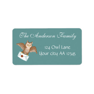 Owl mail address label