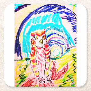 Owl marker notebook iPad air cover Playing Cards T Square Paper Coaster