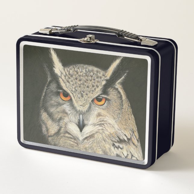Owl Metal Lunch Box (Front)