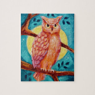 Owl & Moon Jigsaw Puzzle