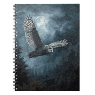 Owl Moonlit Flight Notebook