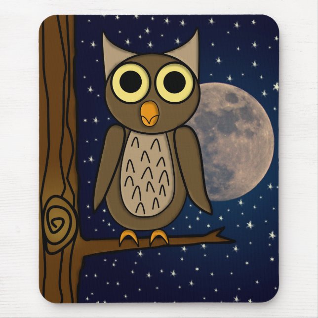 owl     mouse mat (Front)